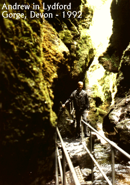 Andrew in Lydford Gorge, Devon