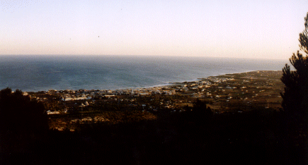 View of Alcossebre from Santa Lucia's Church, Spain