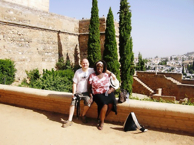 By the "Castle" bit of the Alhambra, Granada, Spain