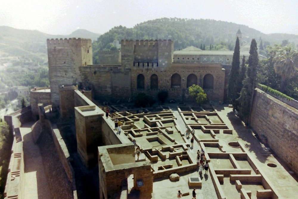 The Inner Courtyard of the Castle of the Alhambra, Granada, Spain