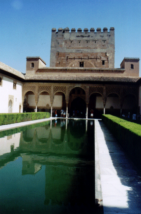 Patio de las mirtes, Alhambra, Granada, Spain