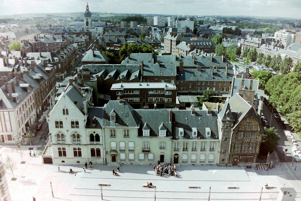 Looking down from Amiens Cathedral, Picardy, France