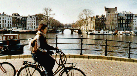 Girl on a Bicycle, Amsterdam, The Netherlands