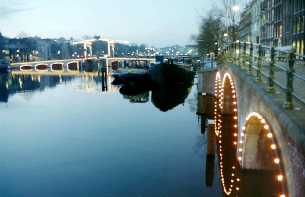 Floodlit Bridges, Amsterdam, The Netherlands