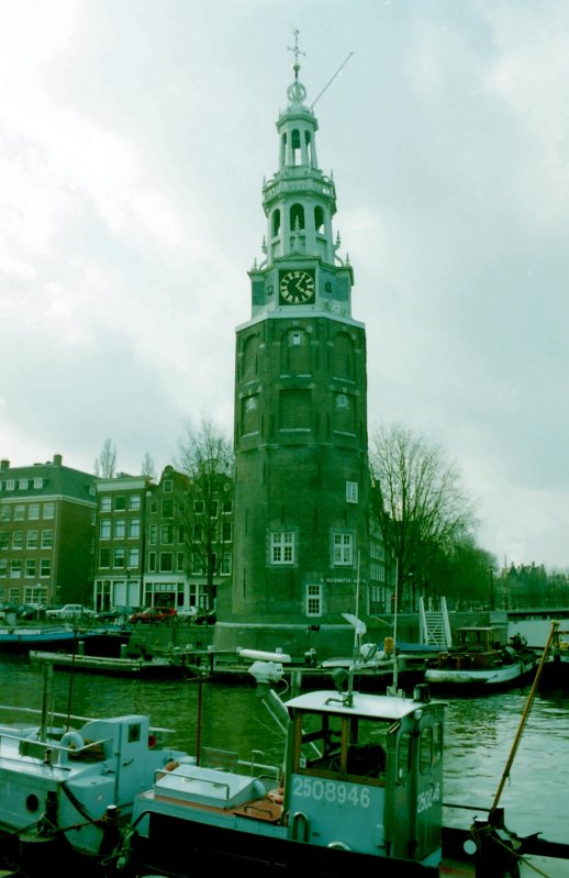 The Montelbaanstoren, part of the City Walls, Amsterdam, The Netherlands