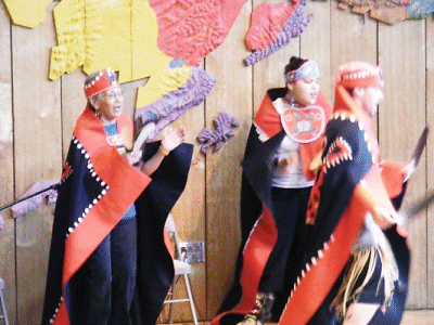Dancers at the Alaska Native People's Heritage Centre, Anchorage, AK, USA