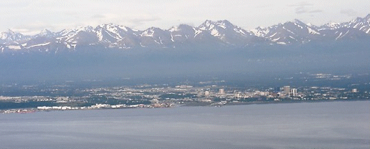 Arriving at Anchorage, Alaska, USA