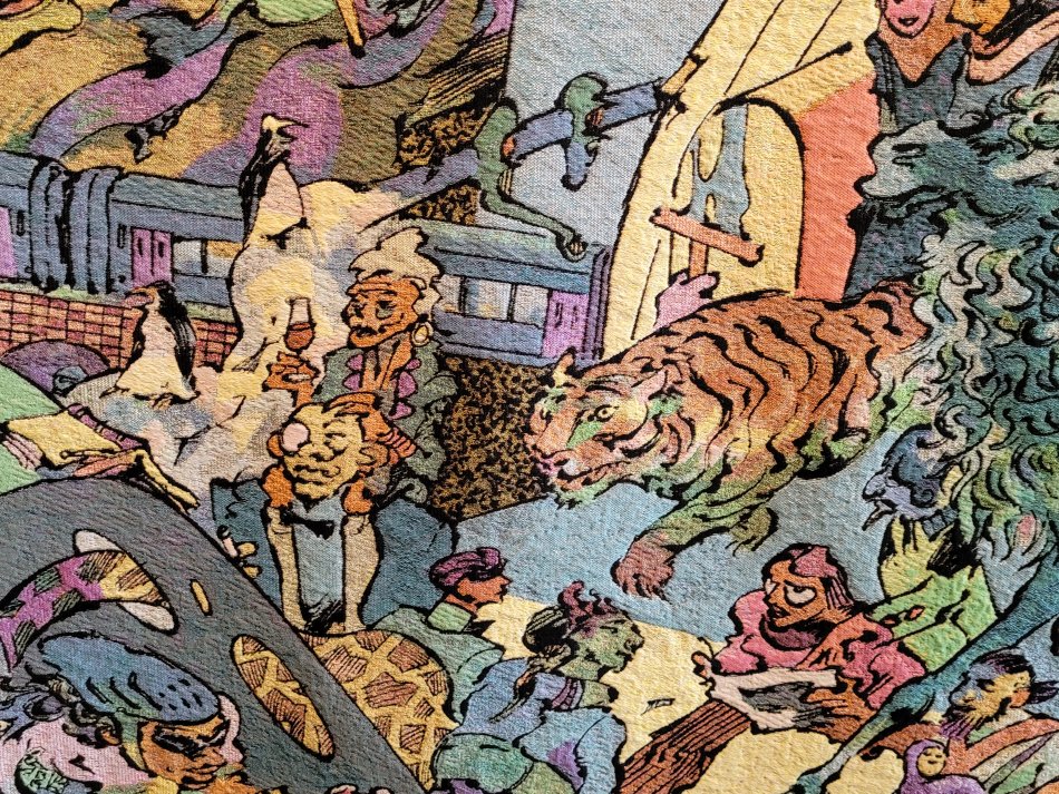 Antwerp Zoo Detail on Tapestry at Het Steen, Belgium