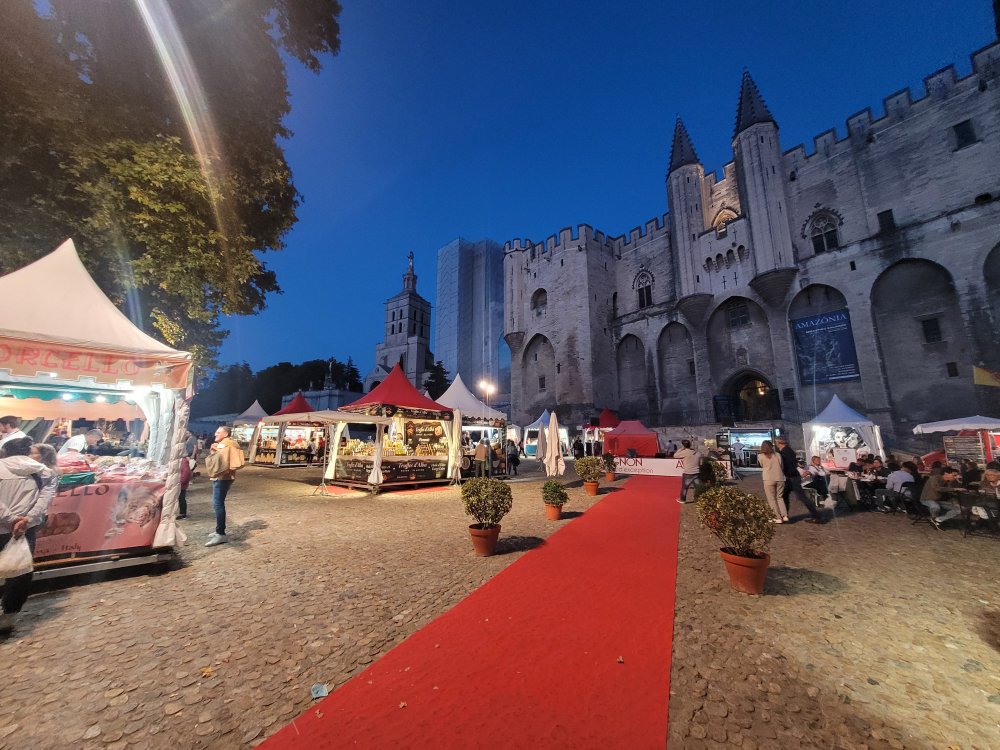 Place du Palais in the evening, Avignon, France