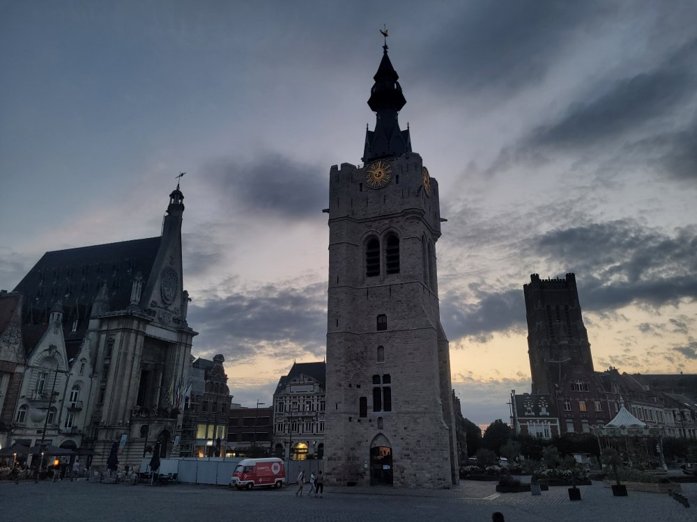 Night Descends over B�thune, France