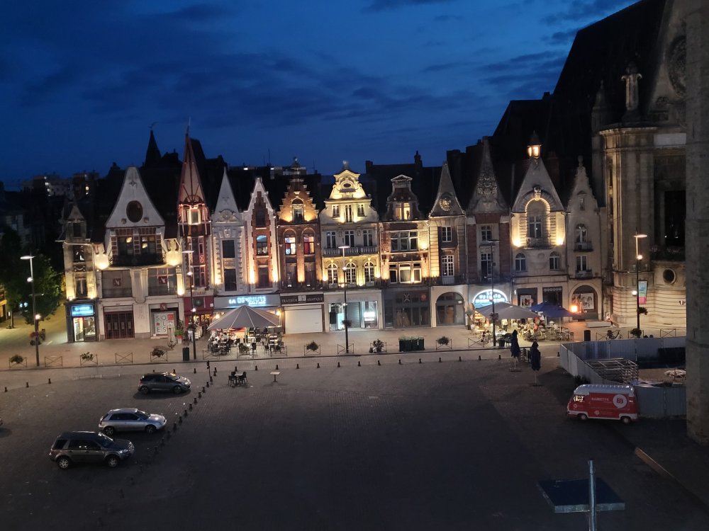 Grand Place at Night, B�thune, France