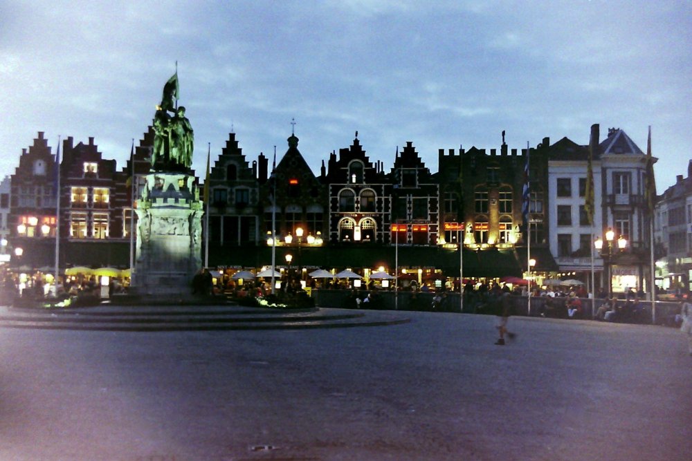 Markt Square at Night, Brugge, Belgium