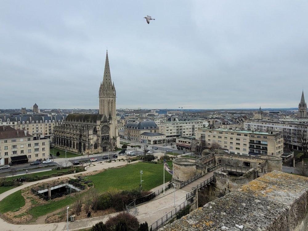 Porte sur la Ville and St. Peter's Church, Caen, France