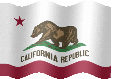 Flying Flag of California