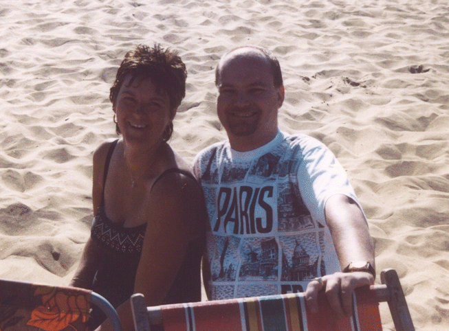 Andrew and Chris on the Beach Spring 2002