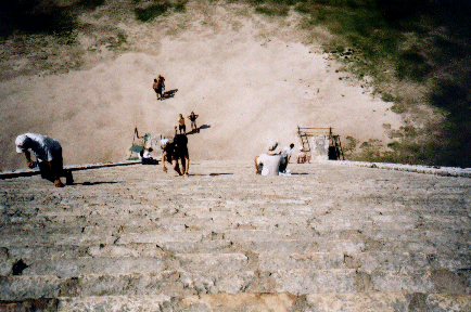 Looking down, Chichen Itza, Mexico