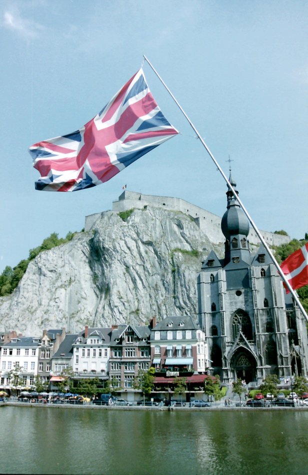 Dinant from across the River Meuse, Belgium