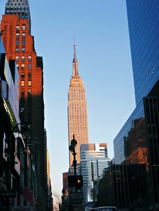 Dusk over the Empire State Building, New York City, USA