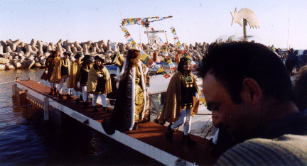El Dia de los Reyes Magos (Day of the Three Kings) - an Epiphany Festival taking place in Alcossebre Harbour, Spain