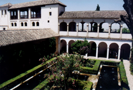 Courtyard of the Generalife, Granada, Spain