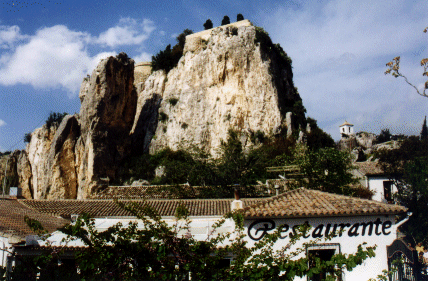 Looking up to the Castle, Guadalest, Spain