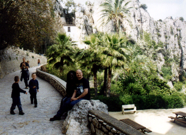 Andrew and Jacqui in Guadalest, Spain