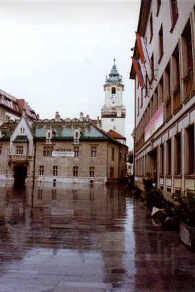 A Wet Day in Bratislava, Slovakia