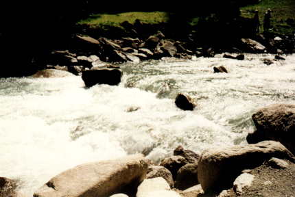 The River before it falls, Krimml Waterfall, Austria