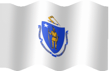 Flying Flag of Massachussets