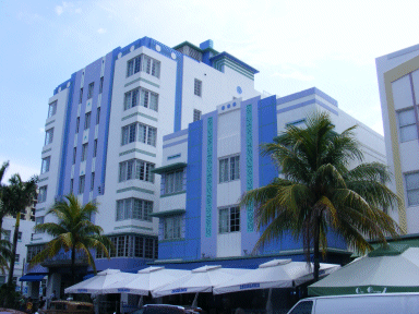 Art Deco Buildings, Miami Beach, FL, USA
