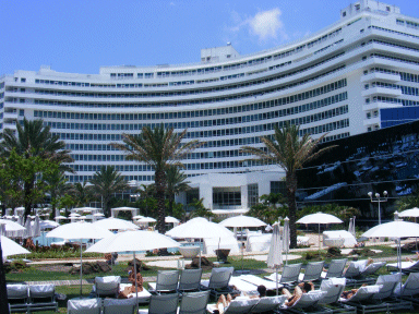 The Fountainebleau Hotel - where Goldfinger was shot, Miami Beach, Florida, USA