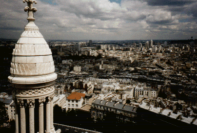 View of Paris from the Sacre Couer, Montmartre, Paris, Francce