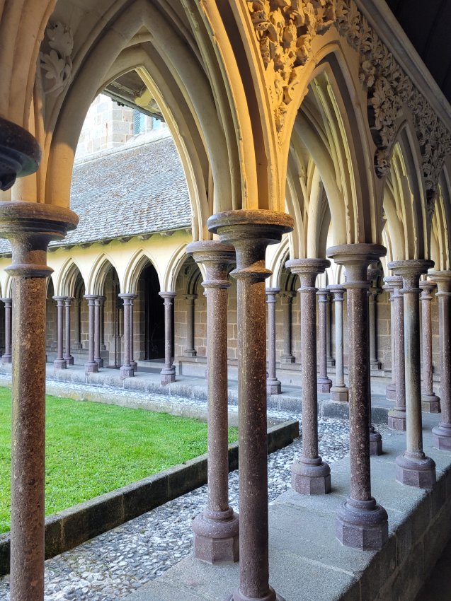 The Cloister, Mont St. Michel, Normandy, France