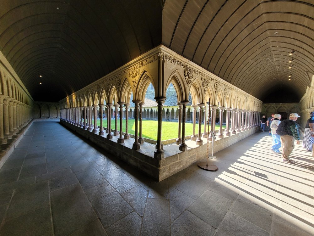 Wide View of the Cloisters, Mont St. Michel Abbey, France