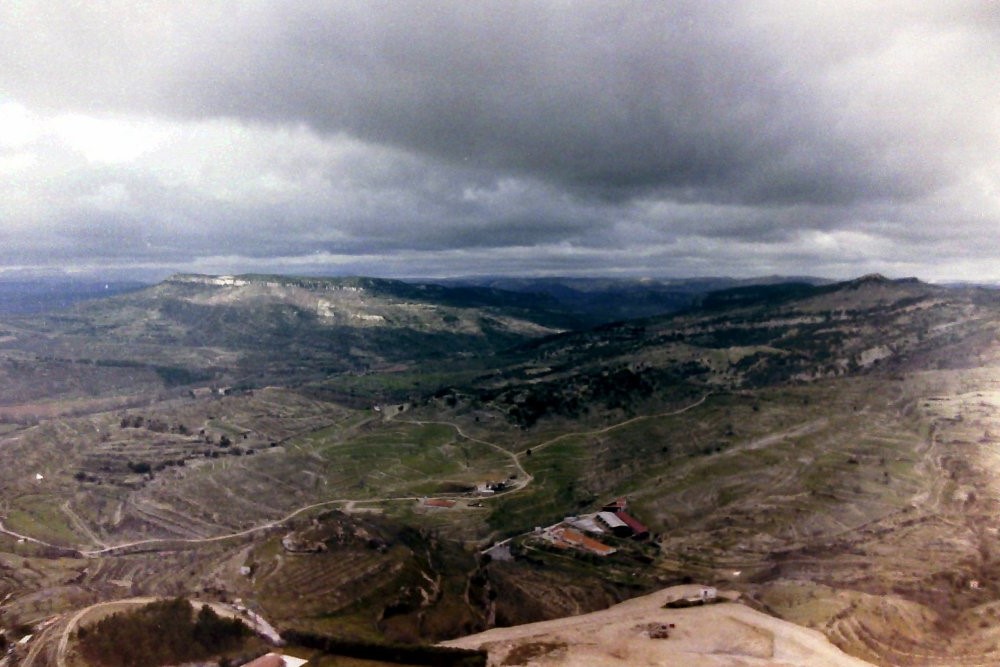 View of the surrounding countryside from the Castle, Morella, Spain