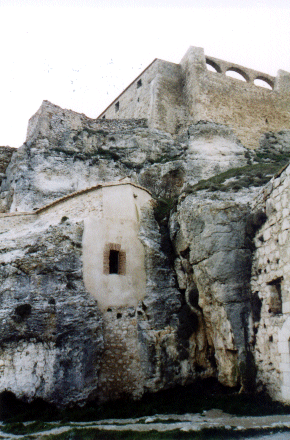 Halfway up Morella Castle, Spain