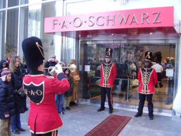 Soldiers at FAO Schwartz, New York City, USA