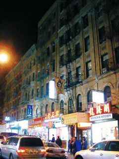 Chinatown at Night, New York City, USA