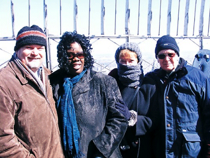 Four Very Cold People, Empire State Building, New York City, USA