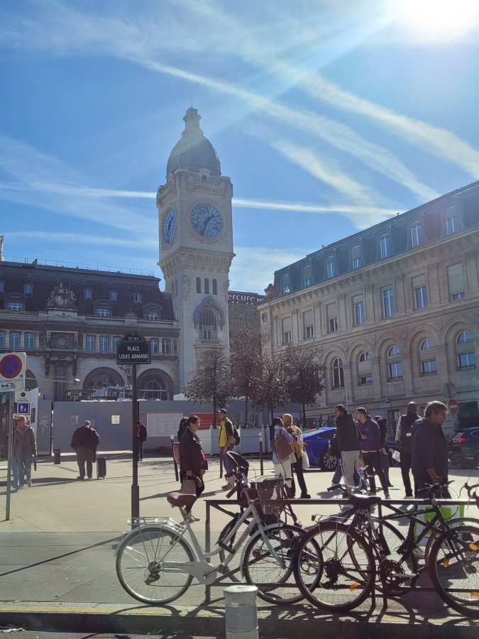 Arriving at the Gare de Lyon, Paris, France