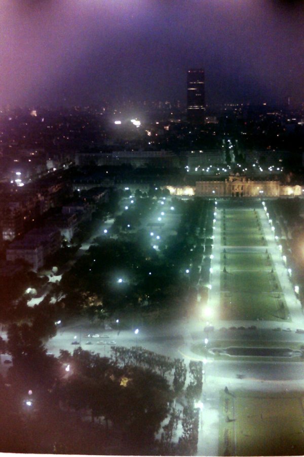 Looking down from the Eiffel Tower, Paris, France
