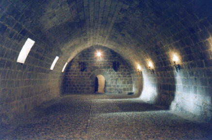 Inside Pe�iscola Castle, Spain