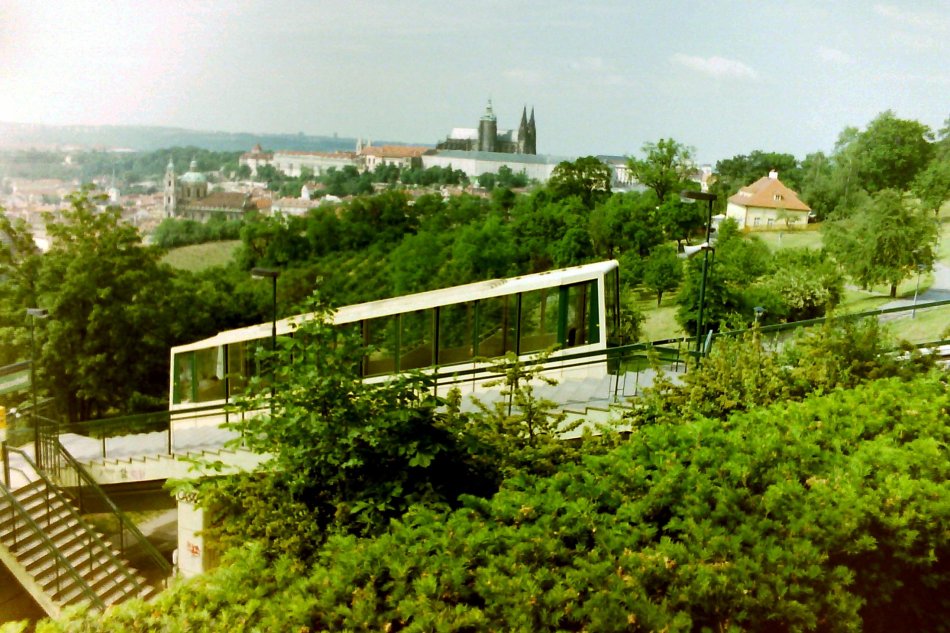 The Petrin Hill Funicular, Prague, Czech Republic