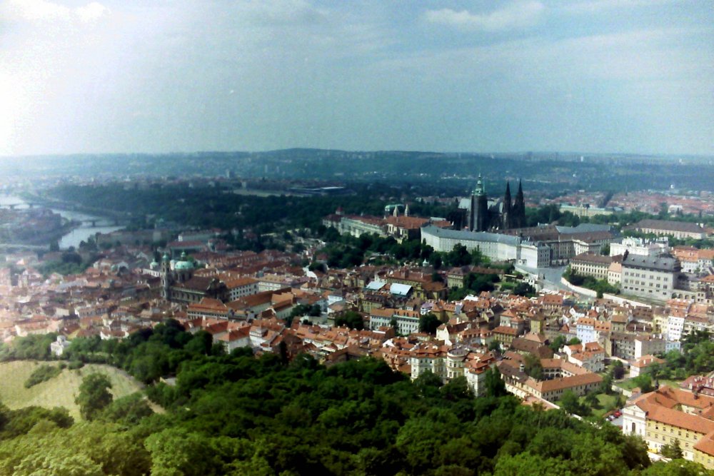 View from the Observation Tower, Petrin Hill, Prague, Czech Republic