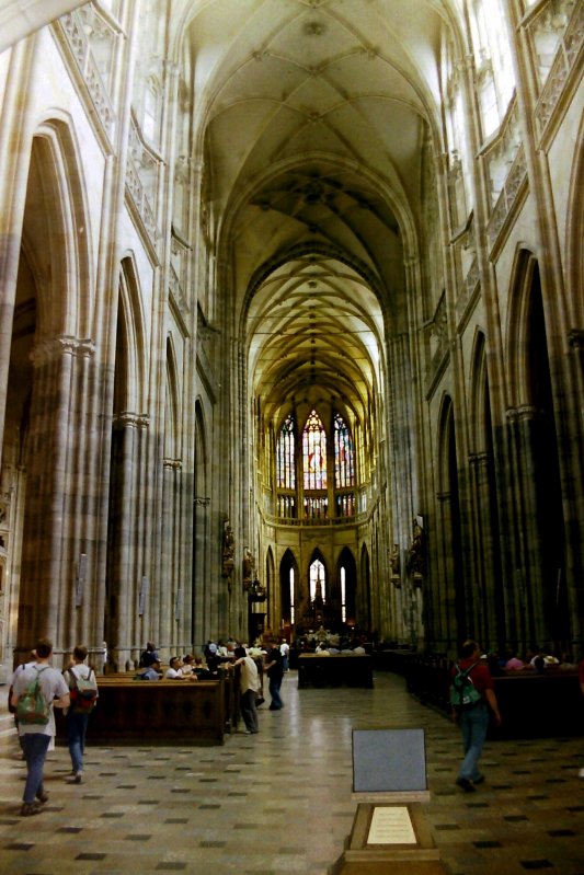 Interior of St. Vitus' Cathedral, Prague, Czech Republic