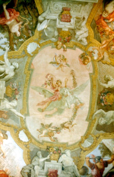 Elbaorate Ceilings in the Dvoř�k Museum, Prague, Czech Republic