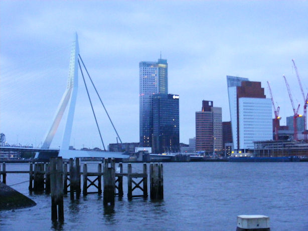 View of the Erasmus Bridge, Rotterdam, The Netherlands