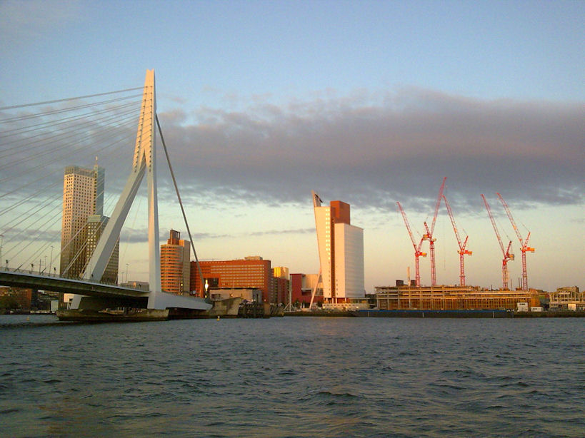 Erasmus Bridge at Sundown, Rotterdam, The Netherlands