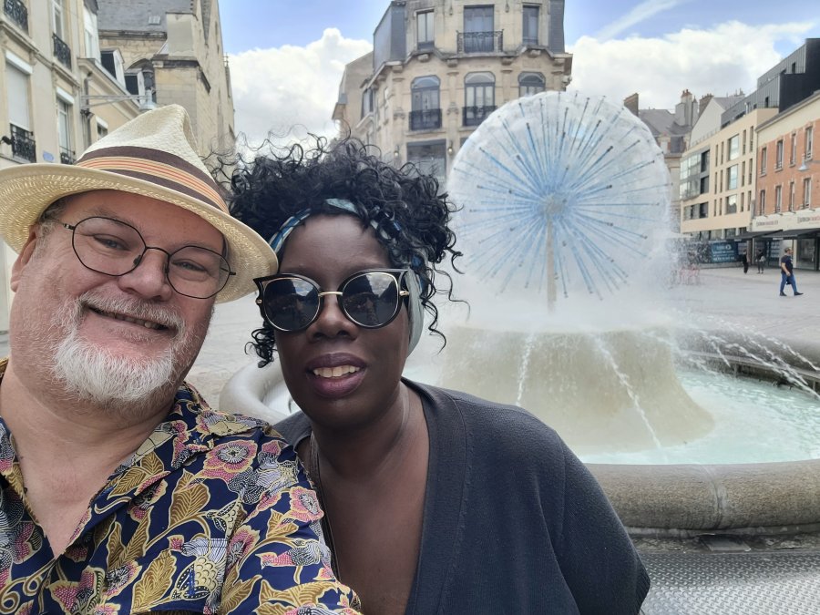 Andrew and Jacqui in Reims, France