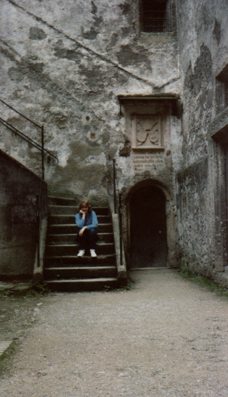 Alison inside Salzburg Castle, Austria
